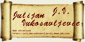 Julijan Vukosavljević vizit kartica